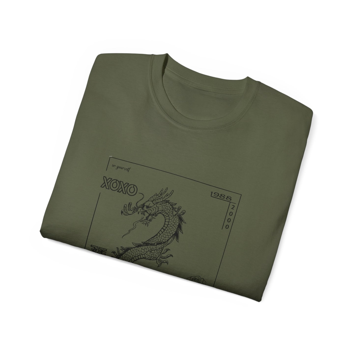 Carpe Diem Sunflower & Dragon Graphic Tee