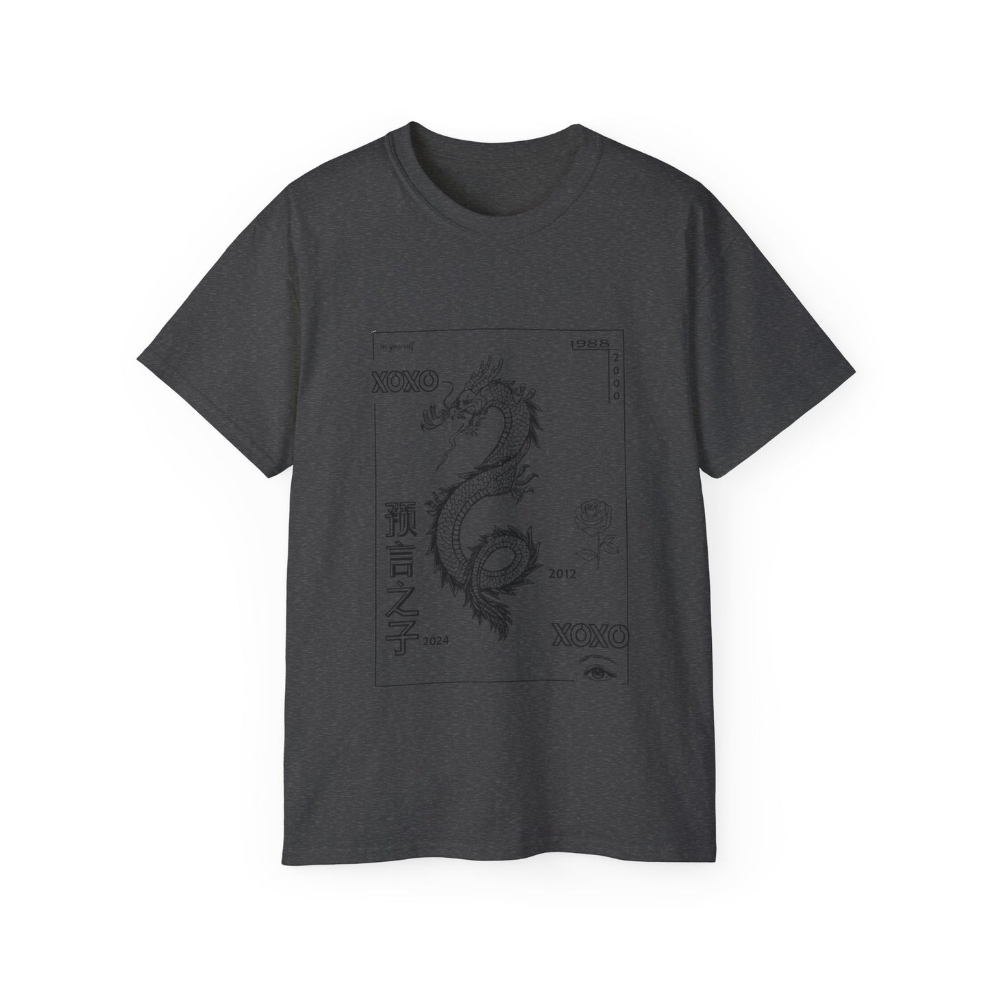 Carpe Diem Sunflower & Dragon Graphic Tee