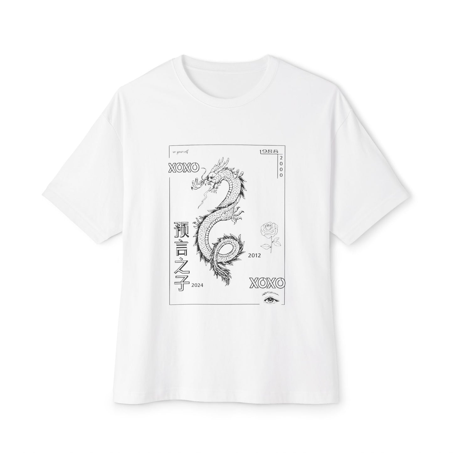 Dragon & Sunflower Graphic Tee — Carpe Diem Aesthetic Oversized T‑Shirt