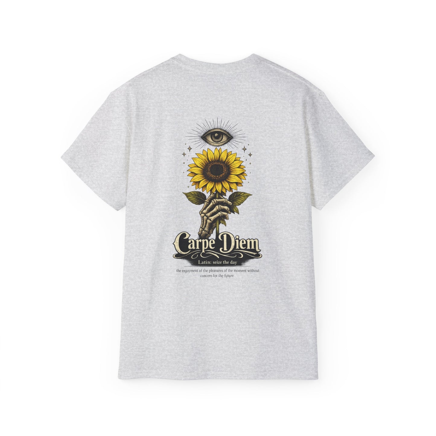 Carpe Diem Sunflower & Dragon Graphic Tee