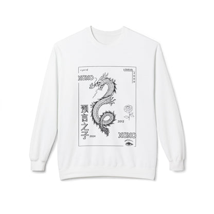 Carpe Diem Sunflower & Dragon Crewneck Sweatshirt