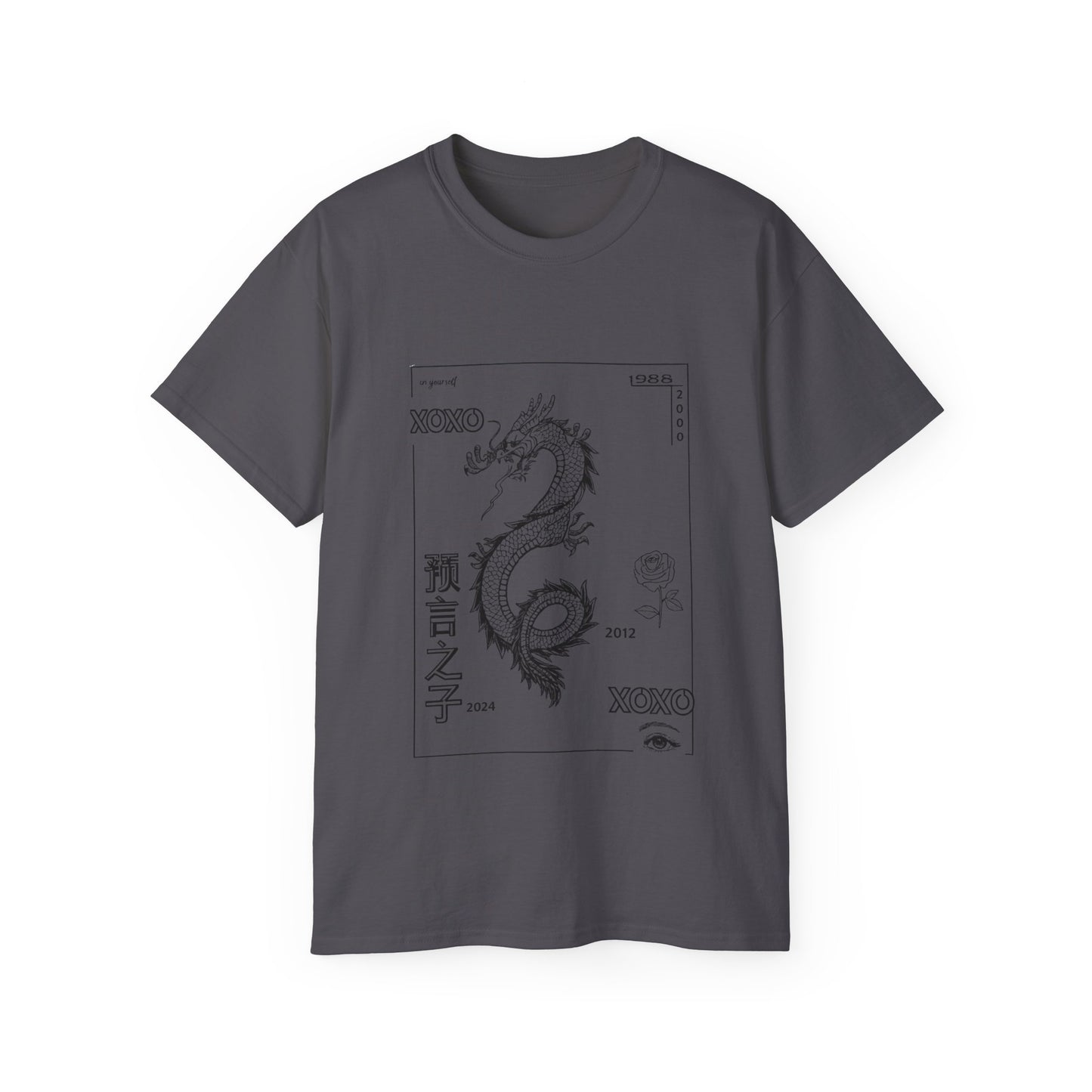 Carpe Diem Sunflower & Dragon Graphic Tee