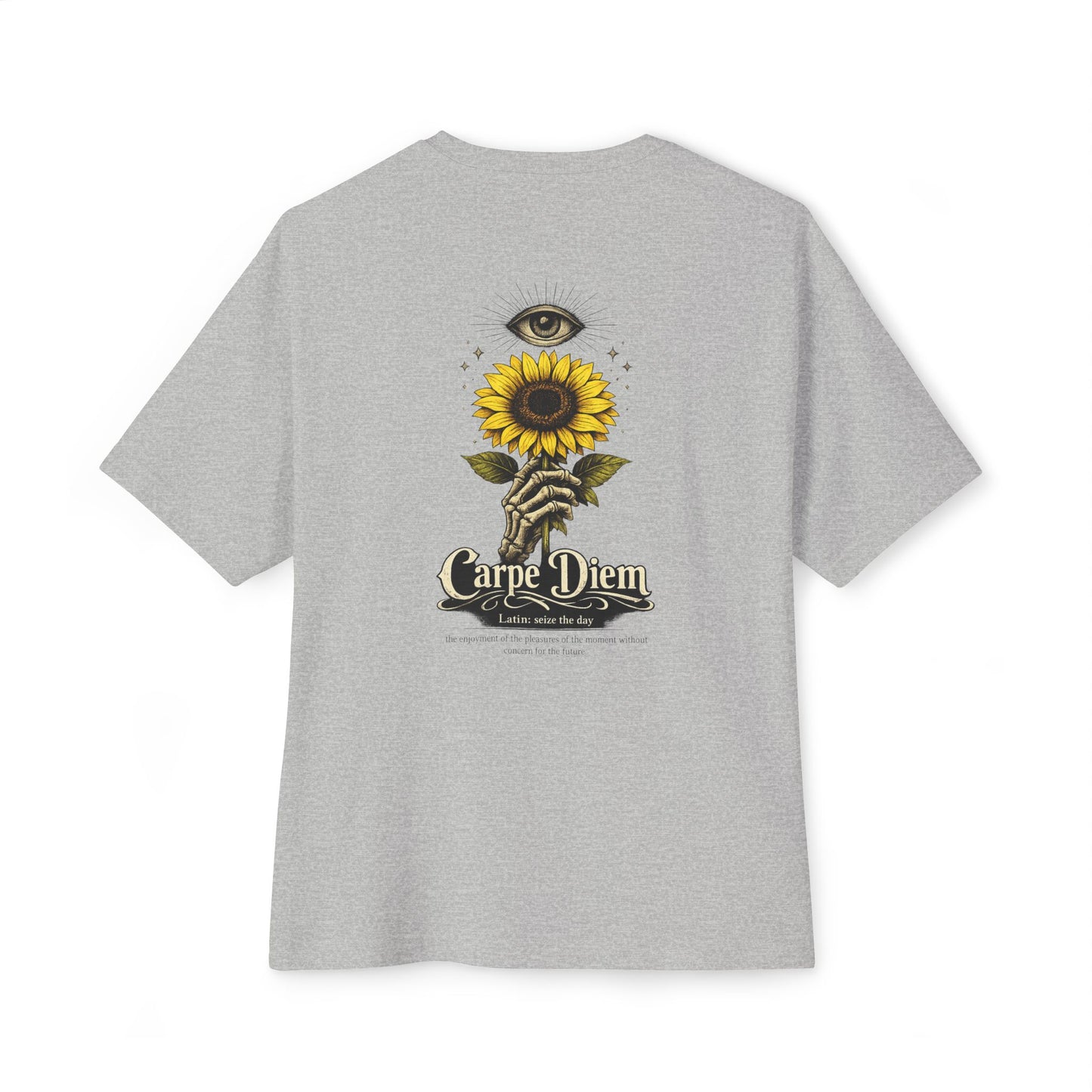 Dragon & Sunflower Graphic Tee — Carpe Diem Aesthetic Oversized T‑Shirt