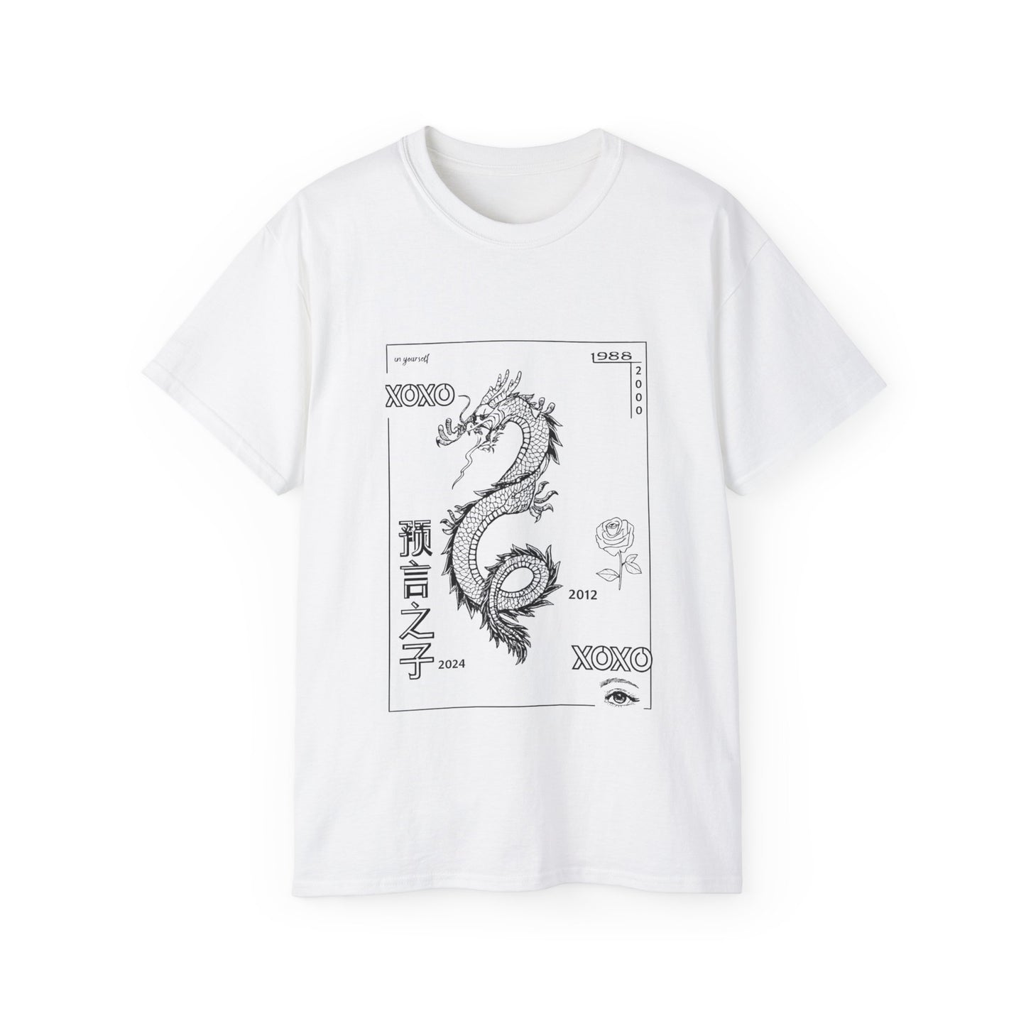Carpe Diem Sunflower & Dragon Graphic Tee