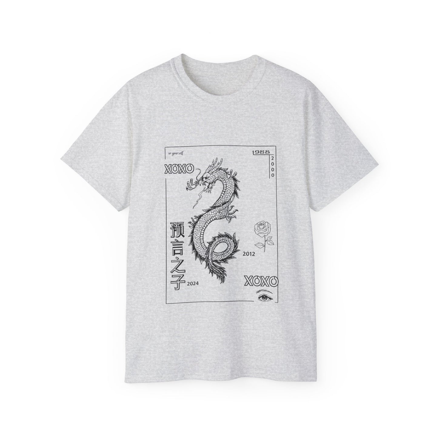 Carpe Diem Sunflower & Dragon Graphic Tee
