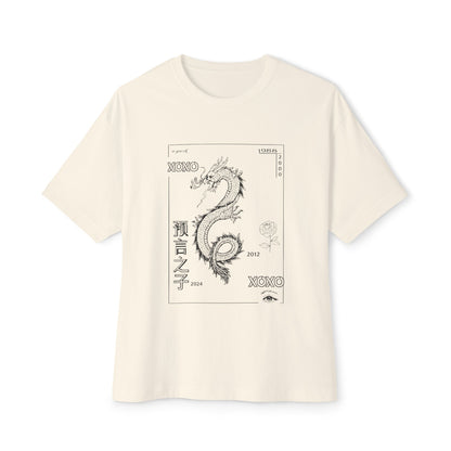 Dragon & Sunflower Graphic Tee — Carpe Diem Aesthetic Oversized T‑Shirt