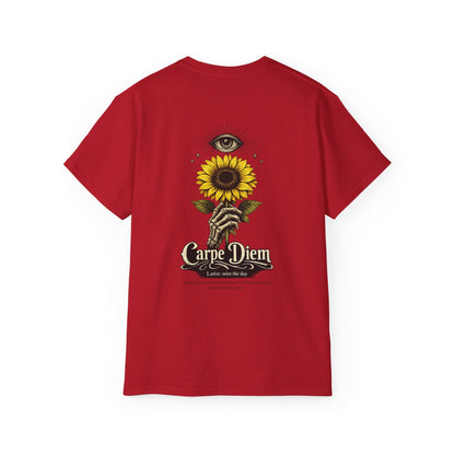 Carpe Diem Sunflower & Dragon Graphic Tee