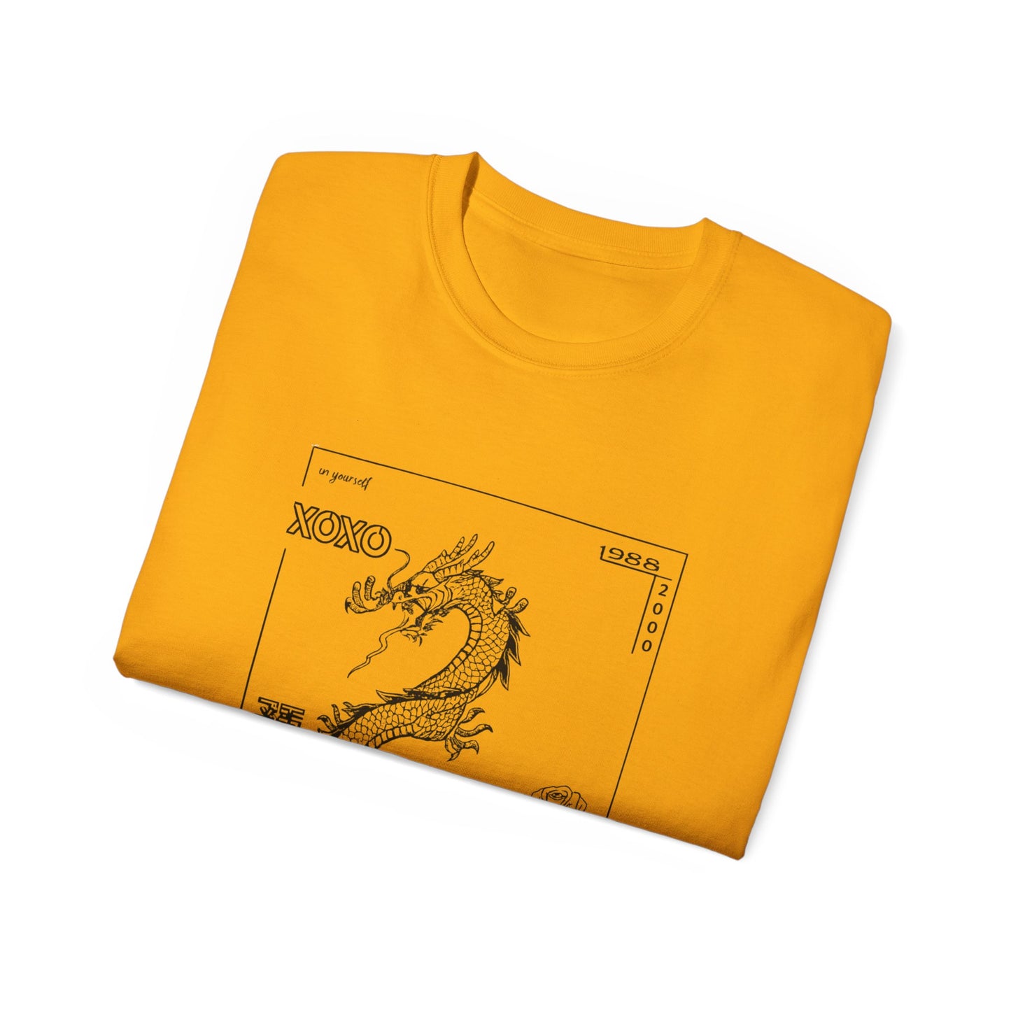 Carpe Diem Sunflower & Dragon Graphic Tee