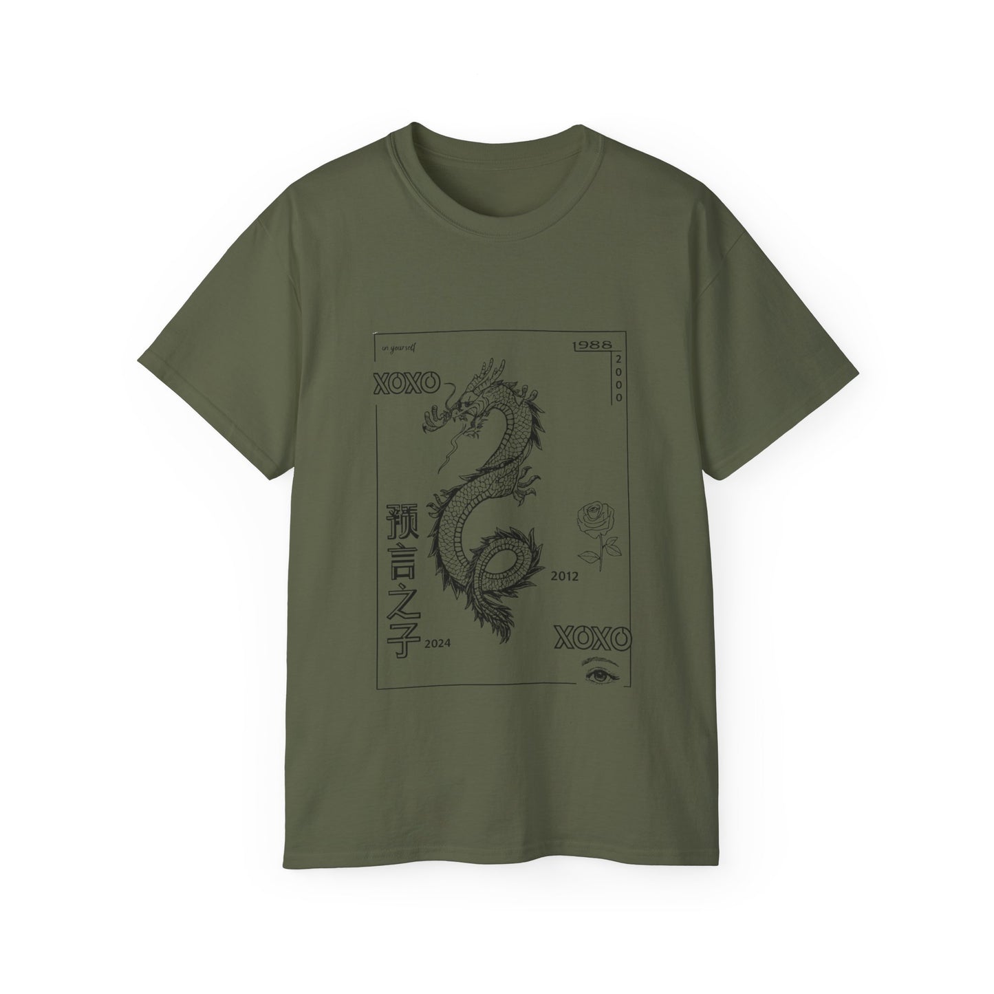 Carpe Diem Sunflower & Dragon Graphic Tee