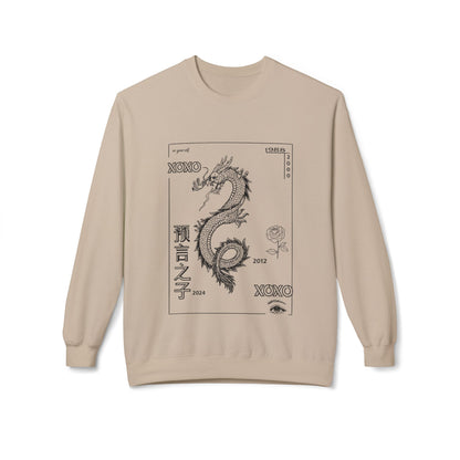 Carpe Diem Sunflower & Dragon Crewneck Sweatshirt