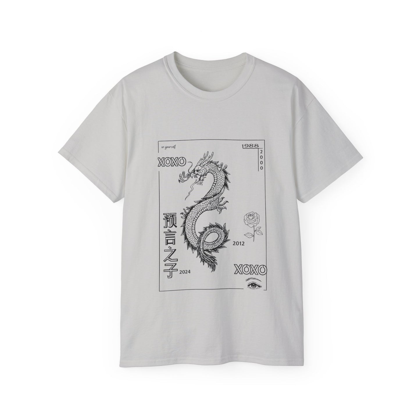 Carpe Diem Sunflower & Dragon Graphic Tee