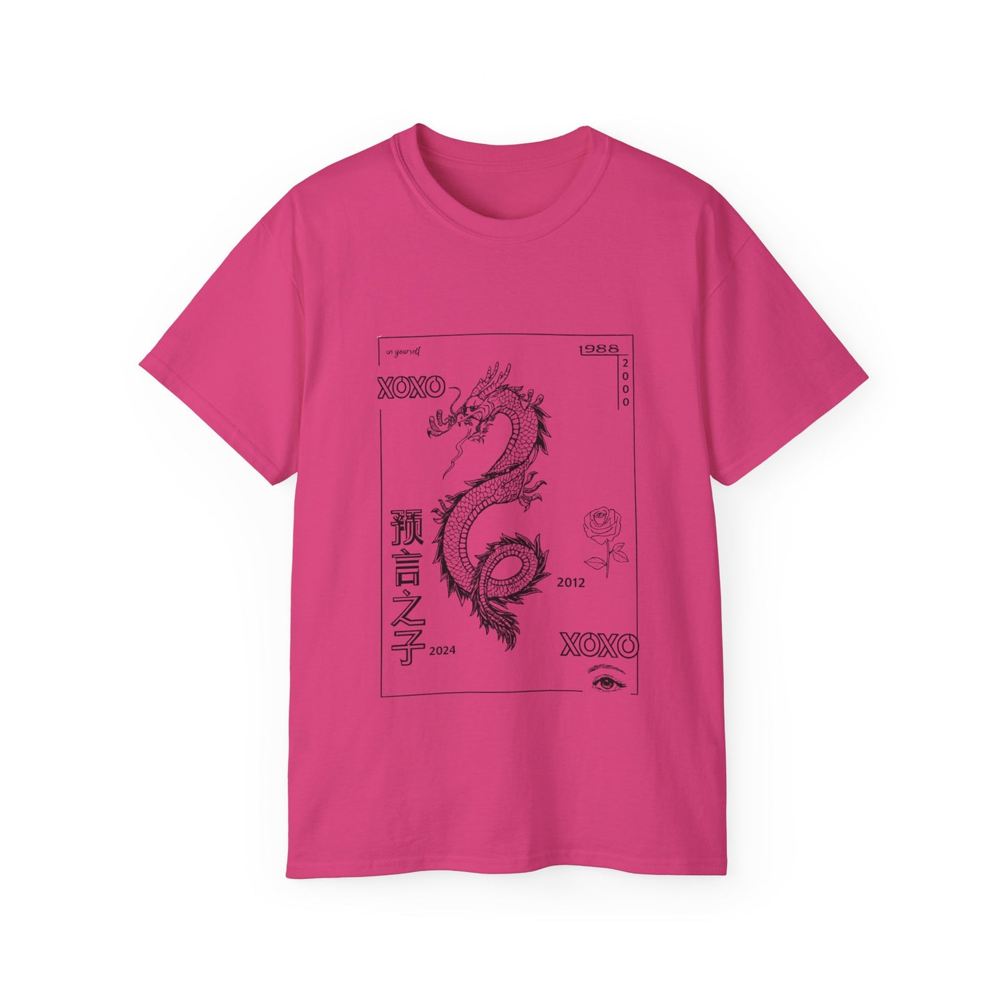 Carpe Diem Sunflower & Dragon Graphic Tee