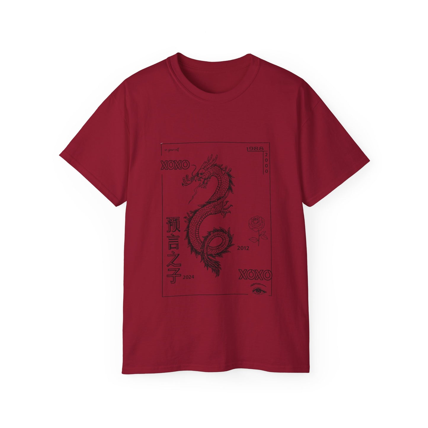 Carpe Diem Sunflower & Dragon Graphic Tee